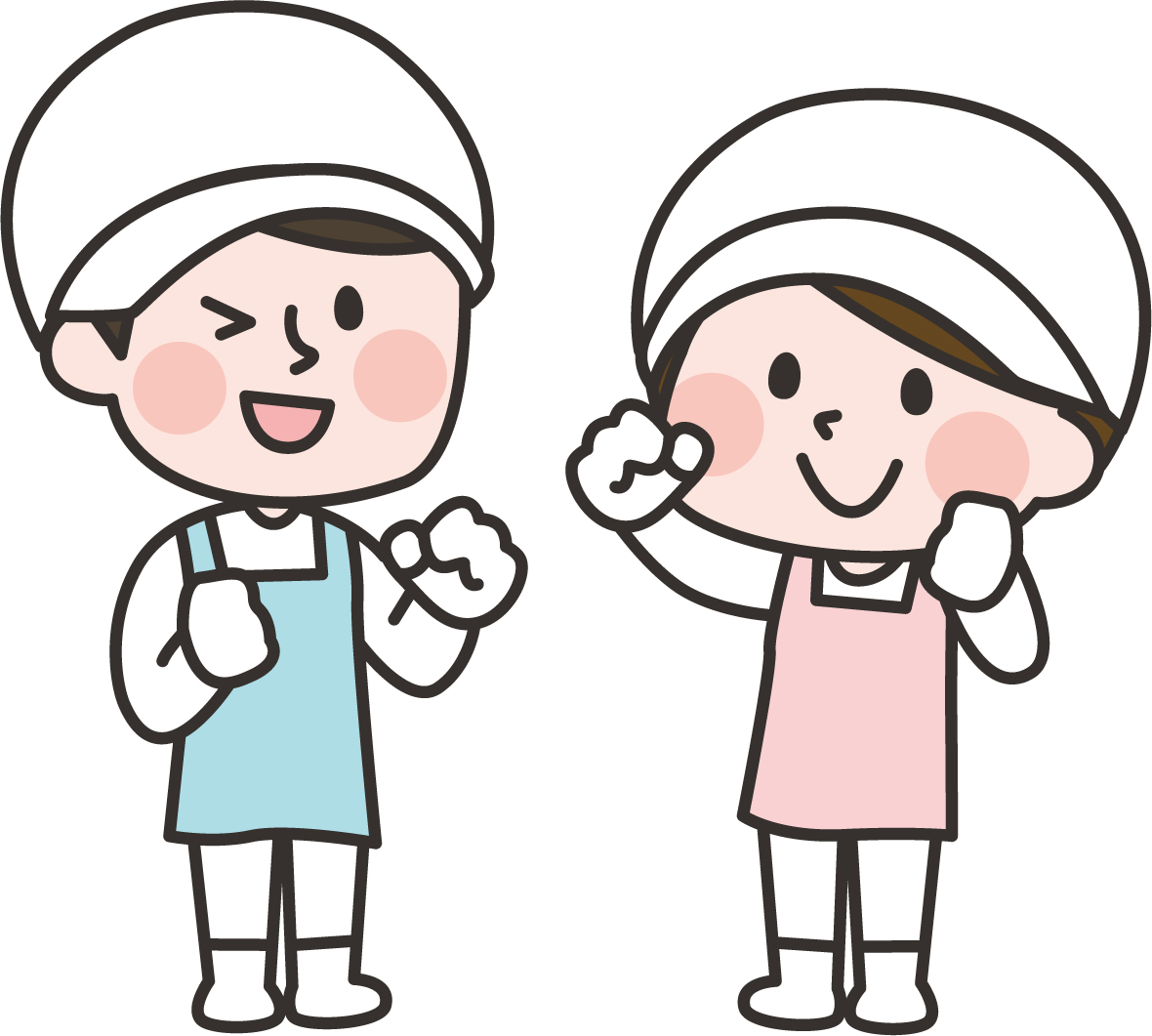 フードコートで調理補助