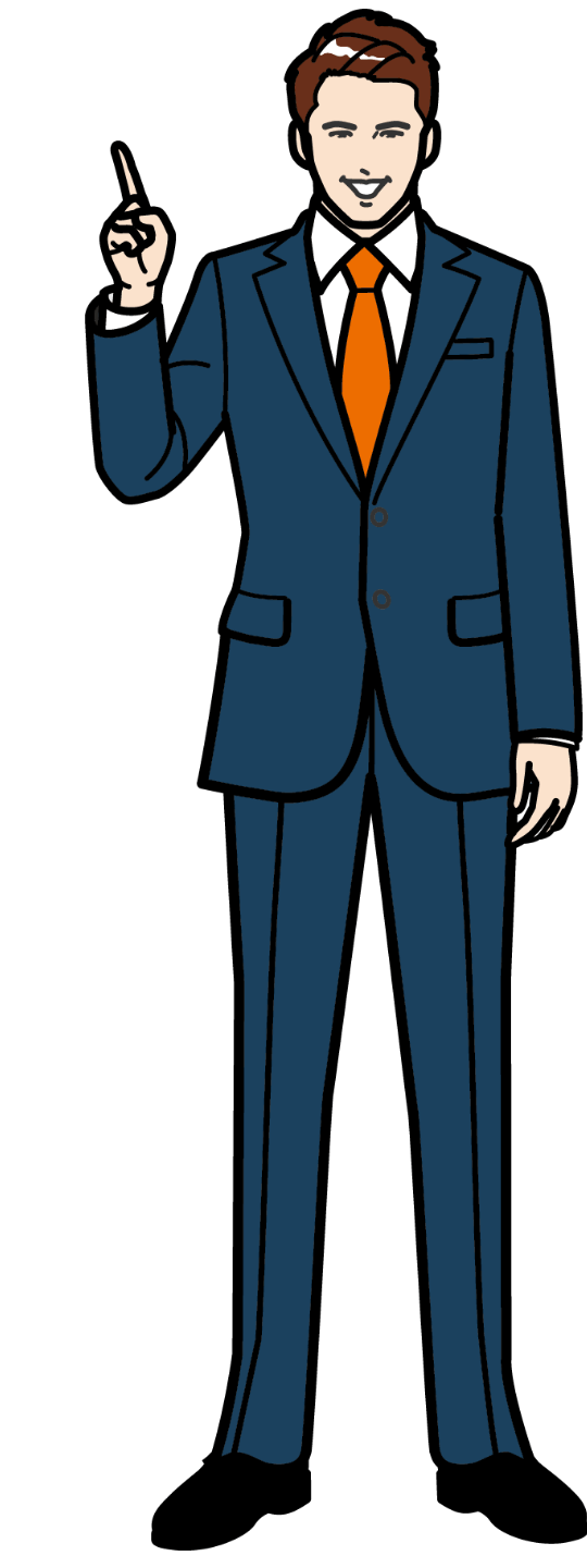 笑顔の男性のイラスト