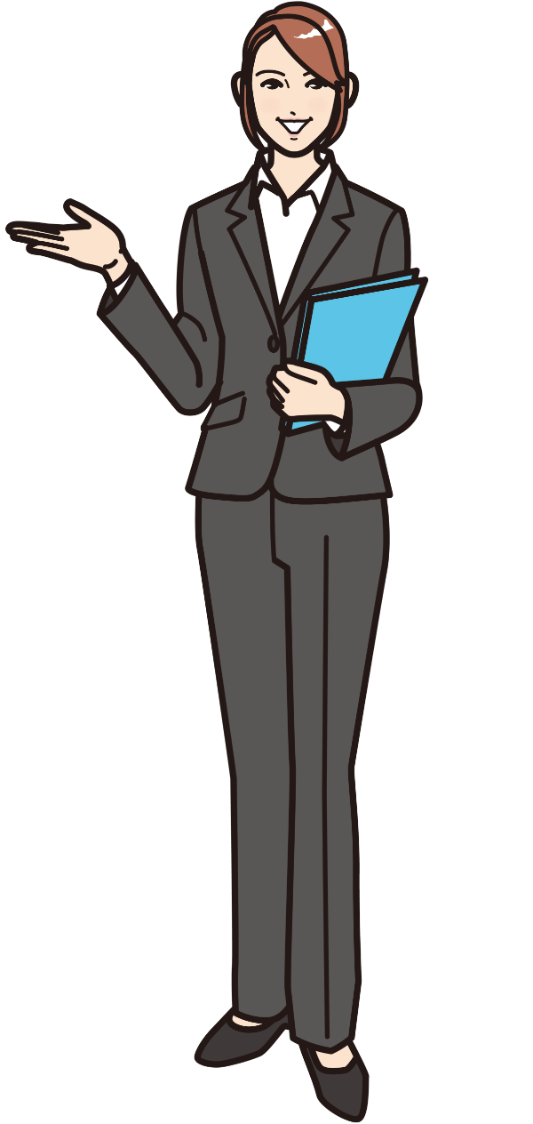笑顔の女性のイラスト